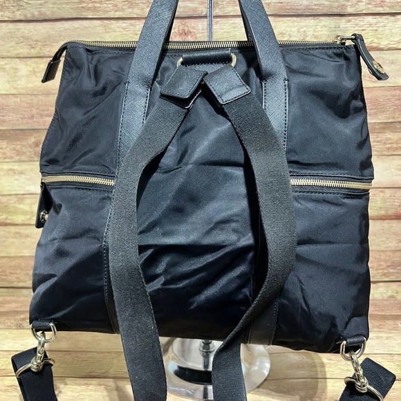 Henri Bendel Black Nylon Jetsetter Backpack - Picture 4 of 12